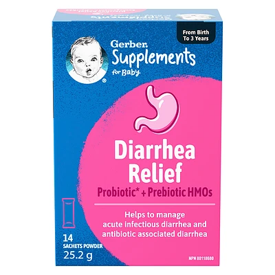 GERBER Supplements for Baby Diarrhea Relief Powder Sachets - 14's