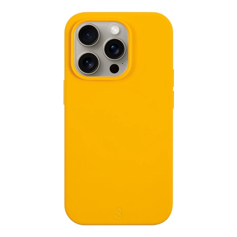 LOGiiX Vibrance Silicone Back Cover for iPhone 15 Pro - Mustard Yellow