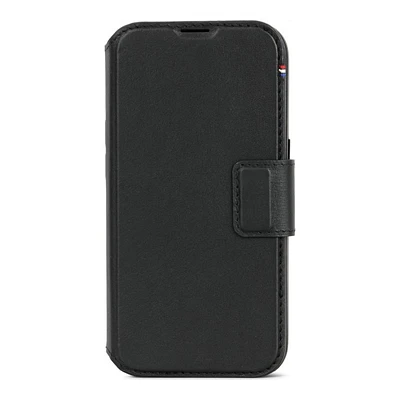 Decoded Core Collection Leather Flip Cover for iPhone 15 Pro - Black