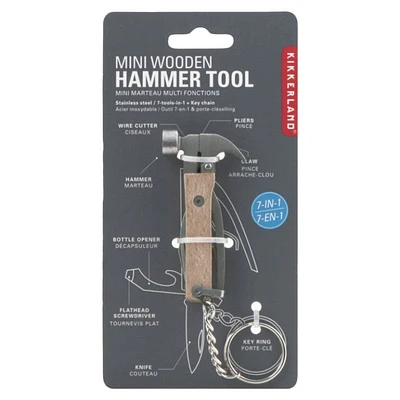 Kikkerland Wood Multi Function Hammer Tool