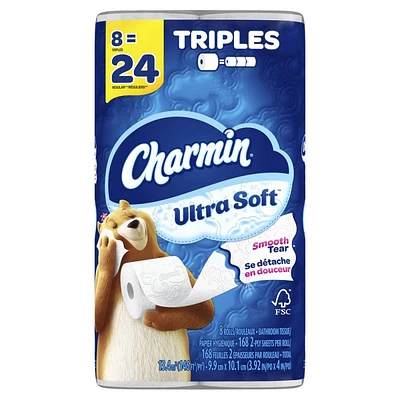 Charmin Ultra Soft Bathroom Tissue - 8=24 Rolls