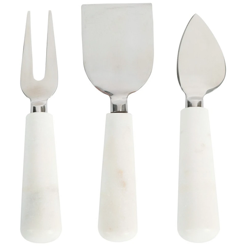 Laurie Gates Cheese Knife Set - White - 3 Piece