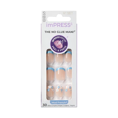 Kiss ImPRESS Peel & Press Mod French False Nails Kit - Snooze - 30s