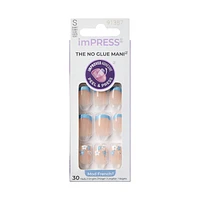 Kiss ImPRESS Peel & Press Mod French False Nails Kit - Snooze - 30s