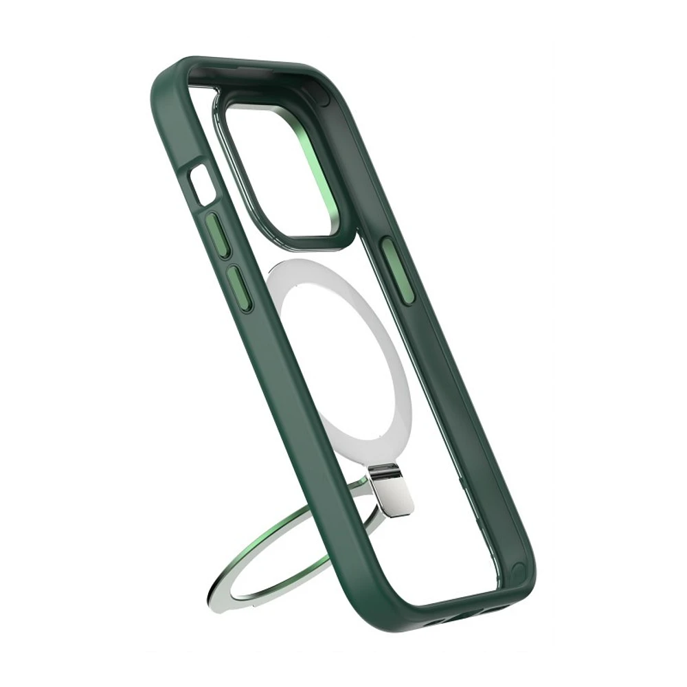 iShieldz Body Guard ImpactMAG Case + Glass Lens Guard for Apple iPhone 15 Pro - Green