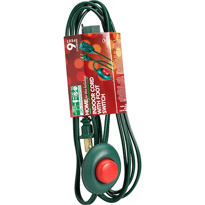 Globe Outlet with Foot Switch - 3m - Green