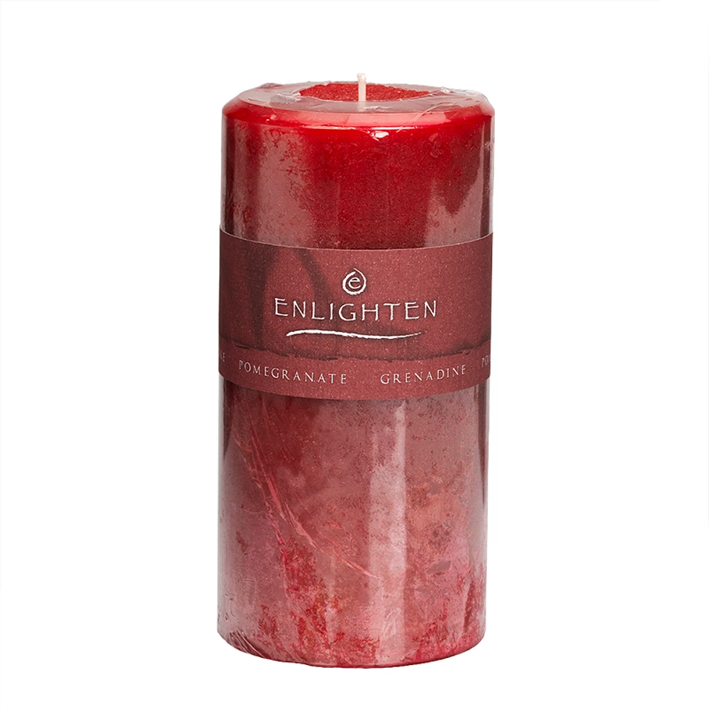 Enlighten Pillar Candle - Pomegranate - 3 x 6inch 