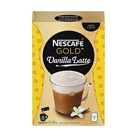 Nescafe Gold Instant Coffee - Vanilla Latte - 8's