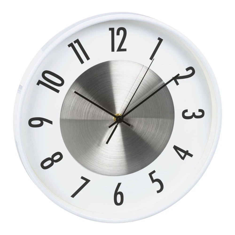 Today by London Drugs Wall Clock - 30.5X4.5cm - White, Aluminum