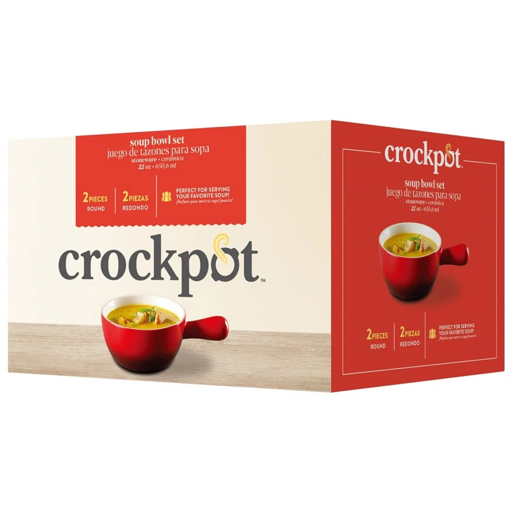 Crock Pot Soup Bowl Set - Red