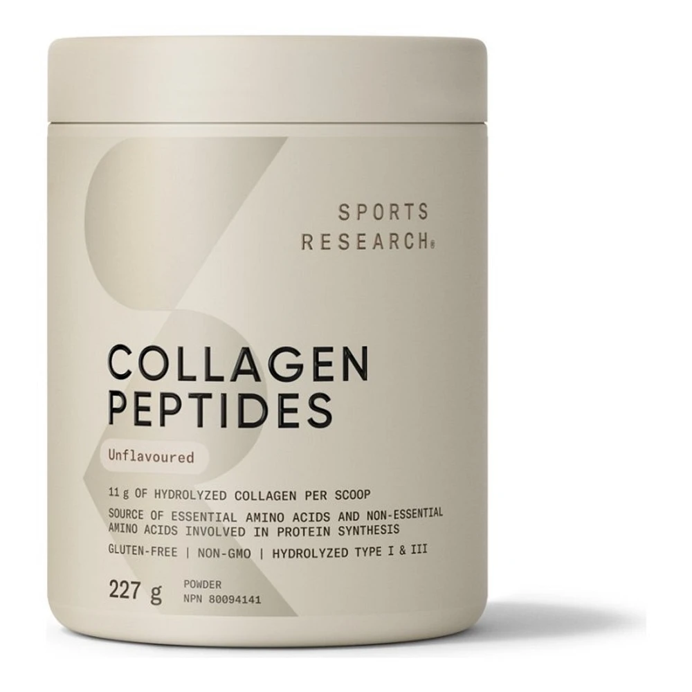 Sports Research Collagen Peptides Powder - Unflavoured - 227g