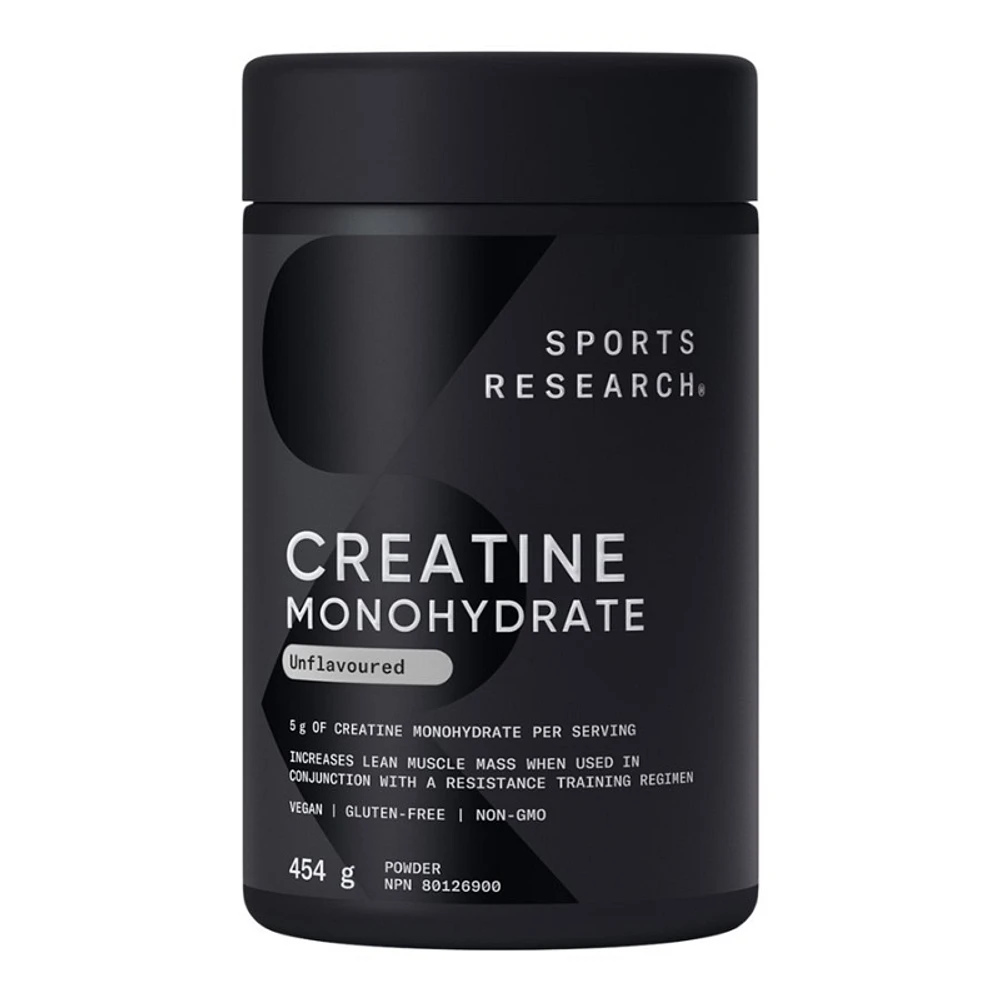 Sports Research Creatine Monohydrate Powder - 454g