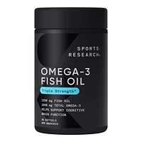 Sports Research Triple Strength Omega-3 Fish Oil Softgels - 60's