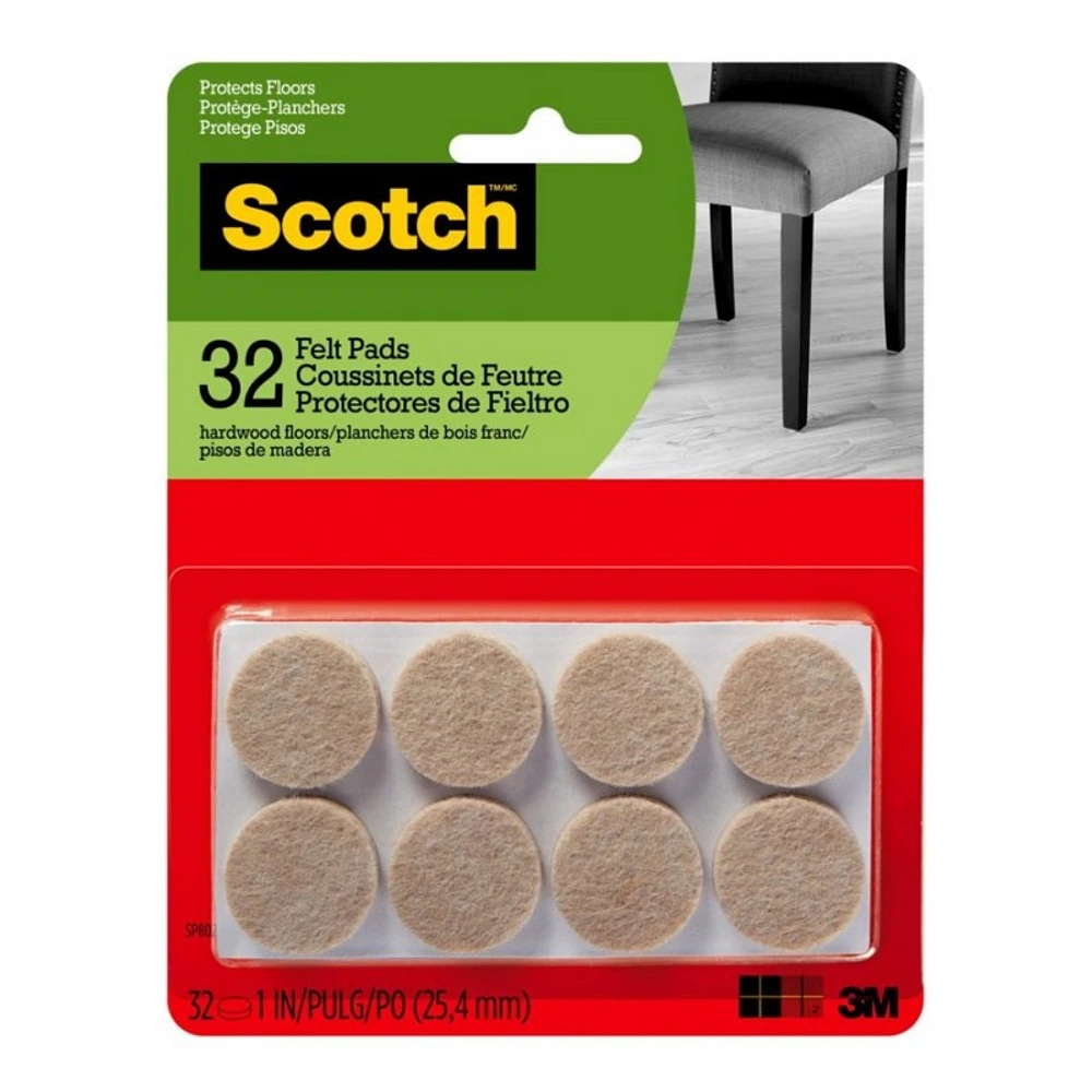 Scotch Felt Pads - Beige - 32's