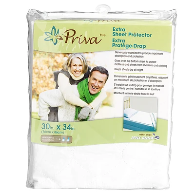 Priva Waterproof Sheet Protector - 30 x 34 inch 