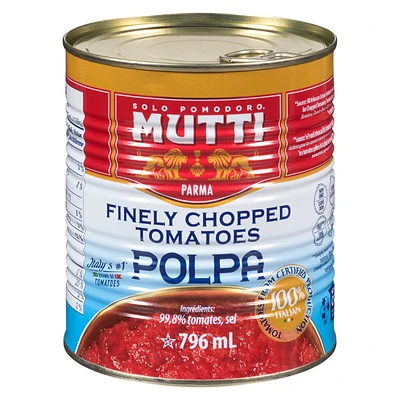 Mutti Parma Polpa Finely Chopped Tomatoes 100% Italian - 796ml