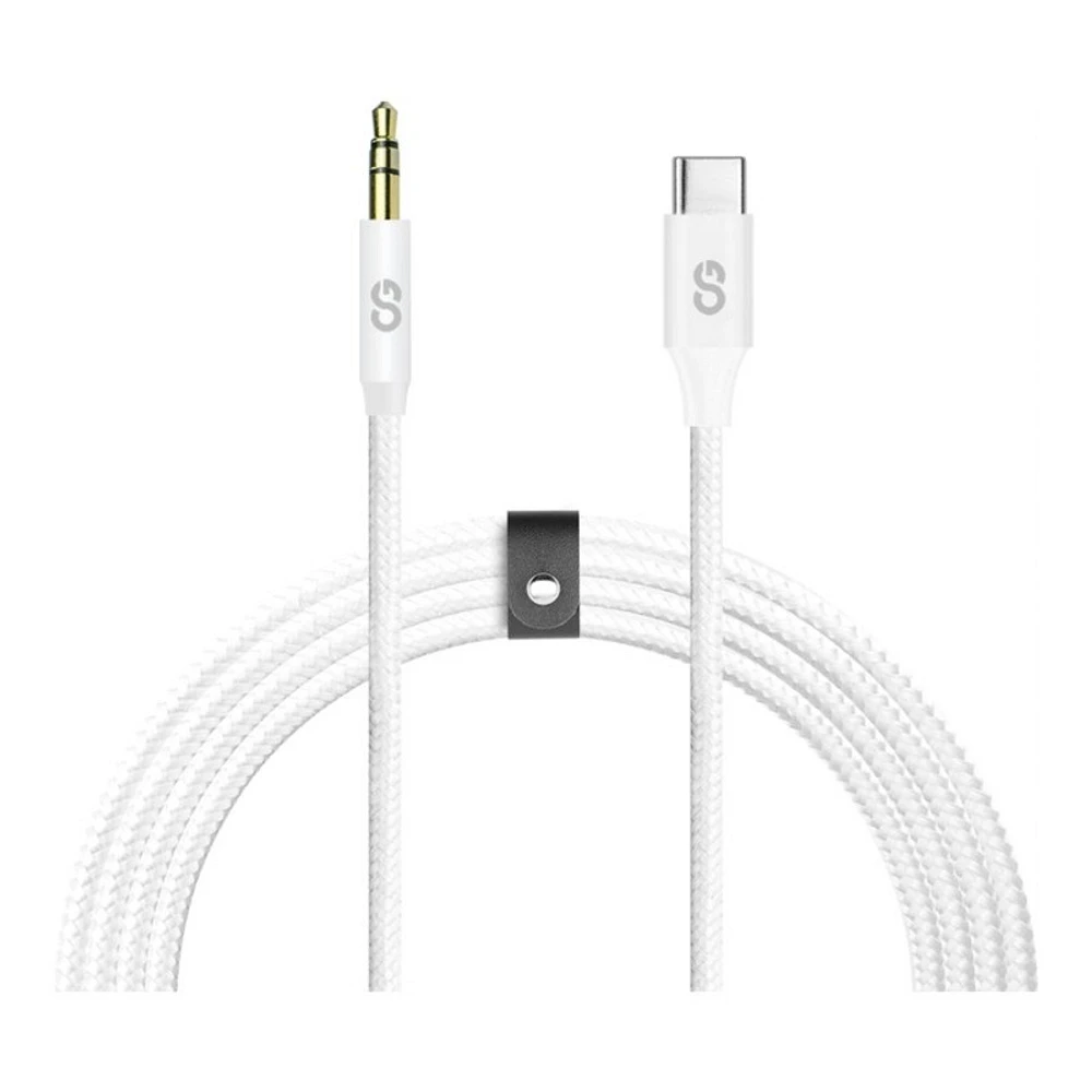 LOGiiX Piston Connect AUX to USB-C Cable - White - 1m