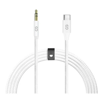 LOGiiX Piston Connect AUX to USB-C Cable - White - 1m