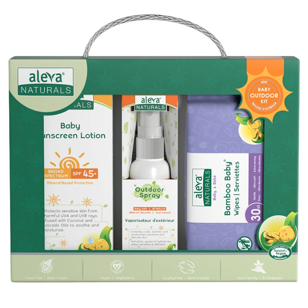 Aleva Naturals Baby Outdoor Essential Kit Gift Set - 3 piece