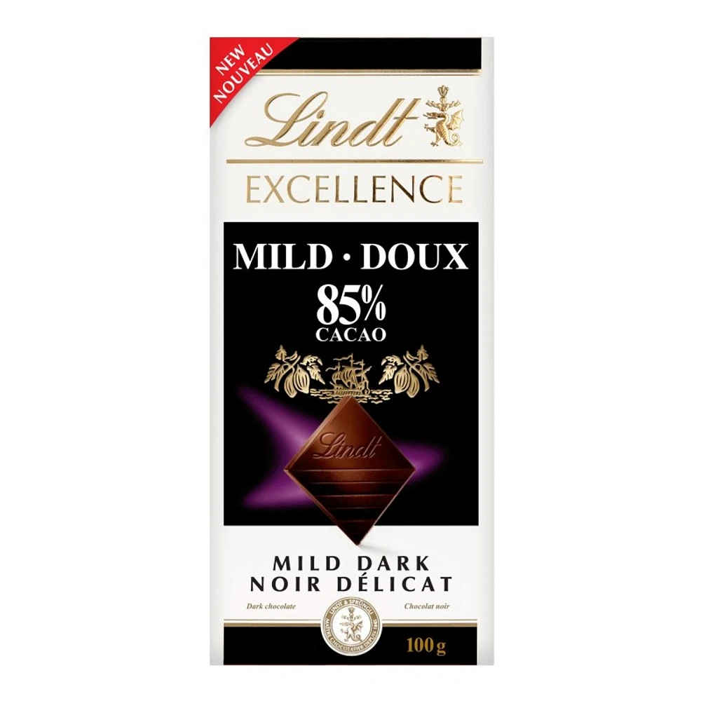 Lindt EXCELLENCE Mild 85% Cacao Dark Chocolate - 100g