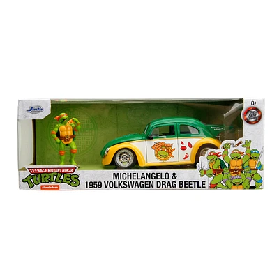 Teenage Mutant Ninja Turtles with Figure - Michelangelo & 1959 Drag Beetle