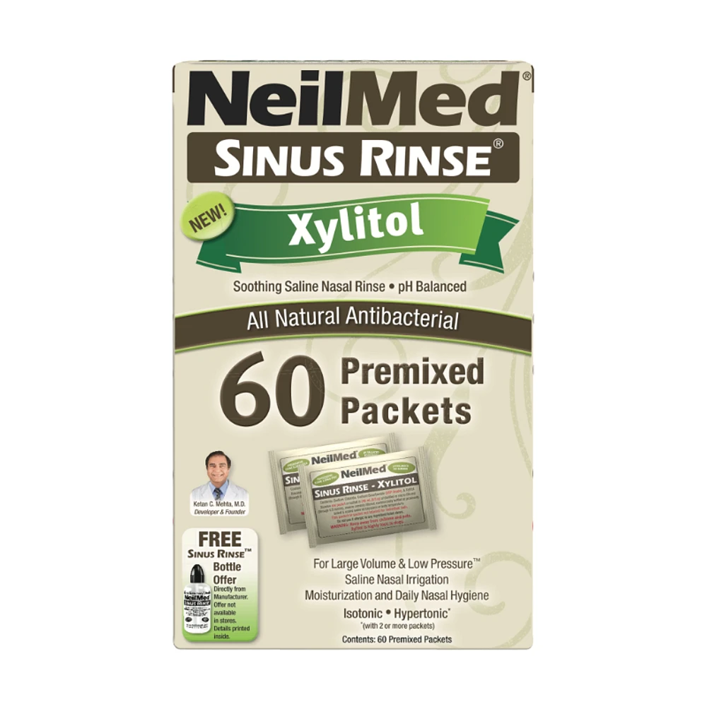 NeilMed Sinus Rinse Premixed Refill Packets With Xylitol - 60s