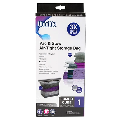 Woolite Air-Tight Jumbo Cube Vacuum Storage Bags - 1 piece