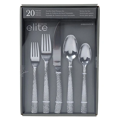 Gibson Elite Ambassador Flatware Set - Stainless Steel - 20 piece