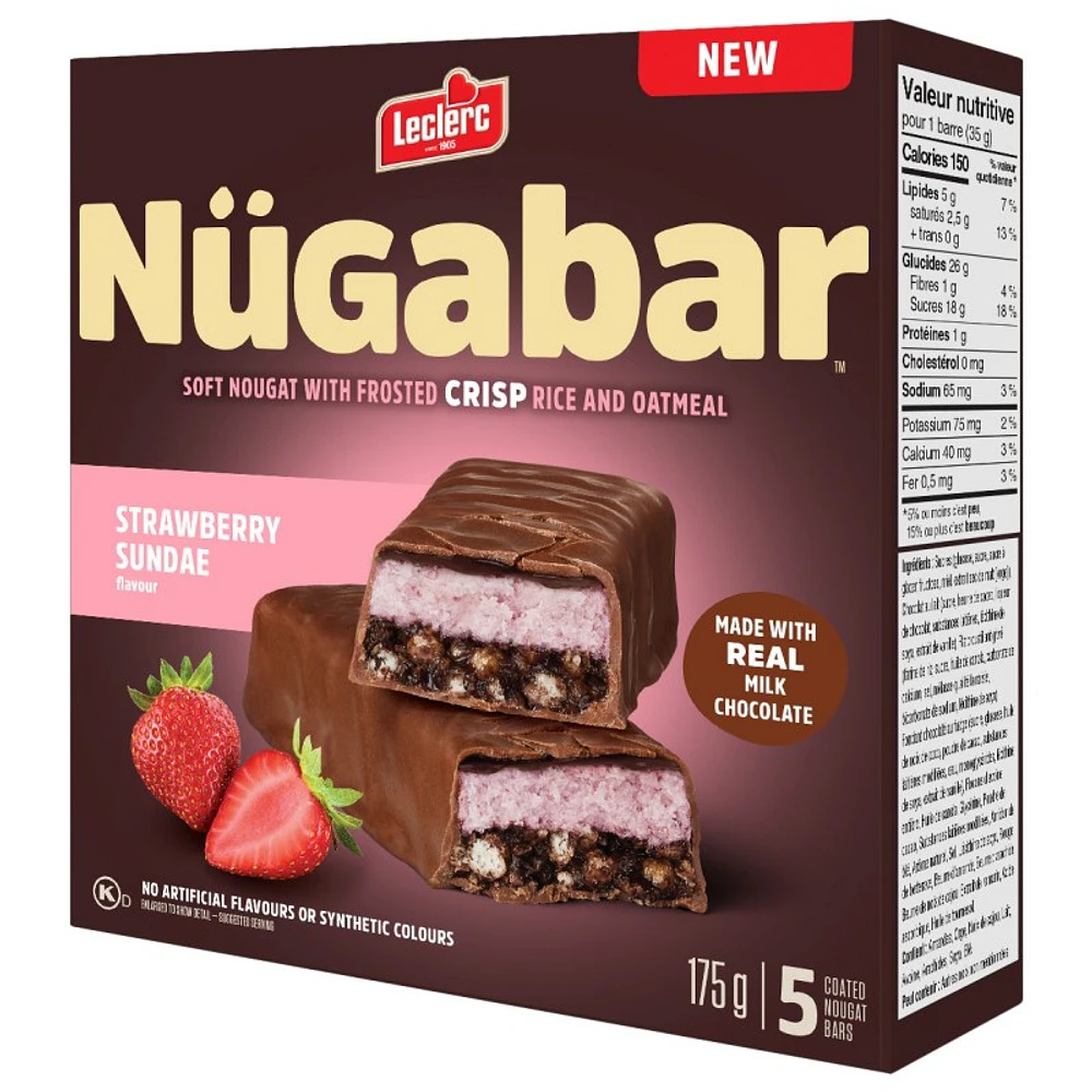 Leclerc Nugabar Strawberry Sundae - 175g