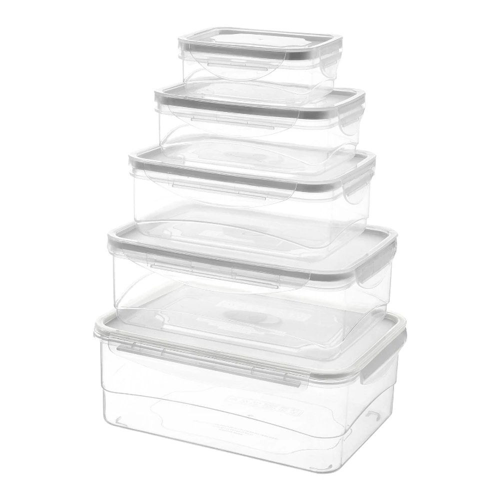 Studio Kitchen Rectangle Food Storage Set - Clear - 10 piece