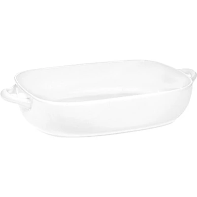 Fiddle & Fern Rectangle Baking Dish with Handle - White - 13 Inch