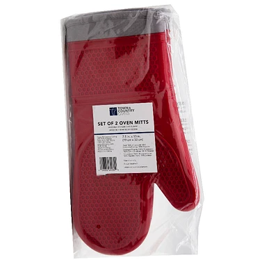 Town & Country Oven Mitt Set - Red - 2 pack