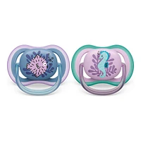 Philips Avent Ultra Air Pacifier Set - 6-18 Months - Puffer Fish / Sea Horse - 2 pack