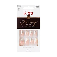 KISS Classy False Nails Kit - Medium - Coffin - The Boss - 28's