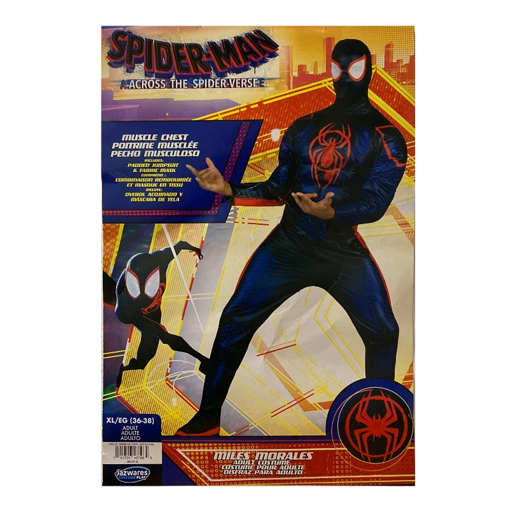 Spider-Man Across the Spider-Verse Miles Morales Adult Halloween Costume - Men - Extra Large