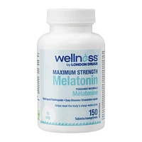 Wellness Maximum Strength Melatonin Sleep Supplement - 10 mg - 150's