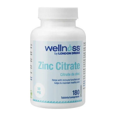 Wellness Zinc Citrate - 50 mg - 180's