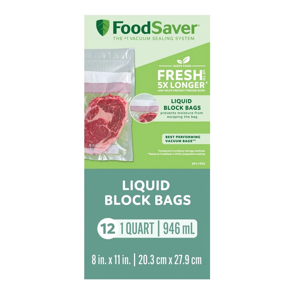 FoodSaver Bags for Vacuum Sealer - 12 pack