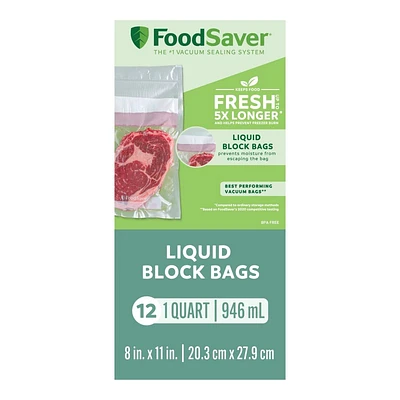 FoodSaver Bags for Vacuum Sealer - 12 pack
