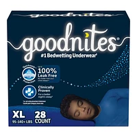 GoodNites Pajama Pants for Boys - Extra Large - 28's