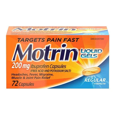 Motrin Regular Strength Liquid Gels - 72's