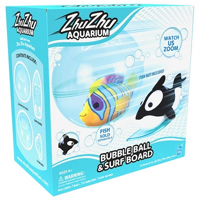 ZhuZhu Aquarium Fish Toy - Bubble Ball & Surf Board