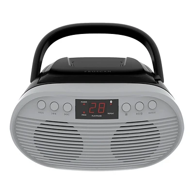 Proscan Portable Boombox - Silver - PRCD340BT-SILVER