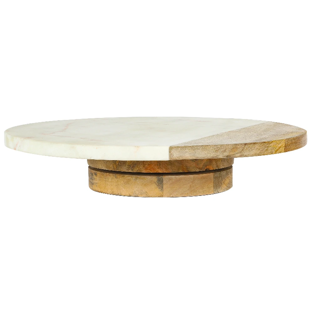 Laurie Gates Lazy Susan in Natural Wood - 16inch