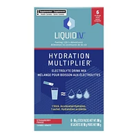 Liquid I.V. Hydration Multiplier Electrolyte Drink Mix Stick Packs - Strawberry - 6's