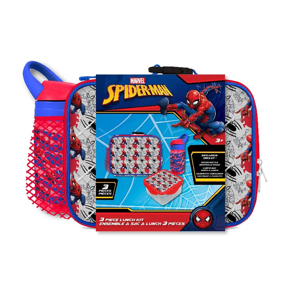 Marvel Spider-Man Kids Lunch Bag Set - 3 piece