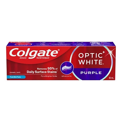 Colgate Optic White Purple Toothpaste - Fresh Mint - 90ml