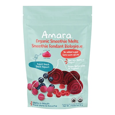 Amara Organic Smoothie Melts Snack - Berries Beets n' Yogurt - 23g