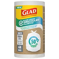 GLAD Trash Bags - Small - White - 25L/44s