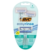 BIC easyrinse Women's Disposable Razor - 4 blades - 2's